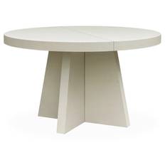Trent förlängningsbart matbord ivory mist 130-250x130 cm - Vit