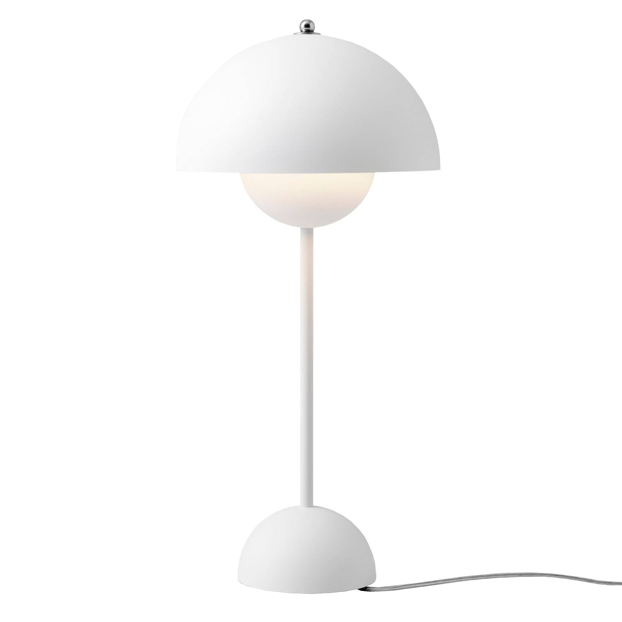 Flowerpot VP3 Bordlampe af Verner Panton Matt White.