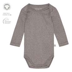 Hazel Body langærmet Økologisk GOTS Bomuld - Ash - 6m (68cm)