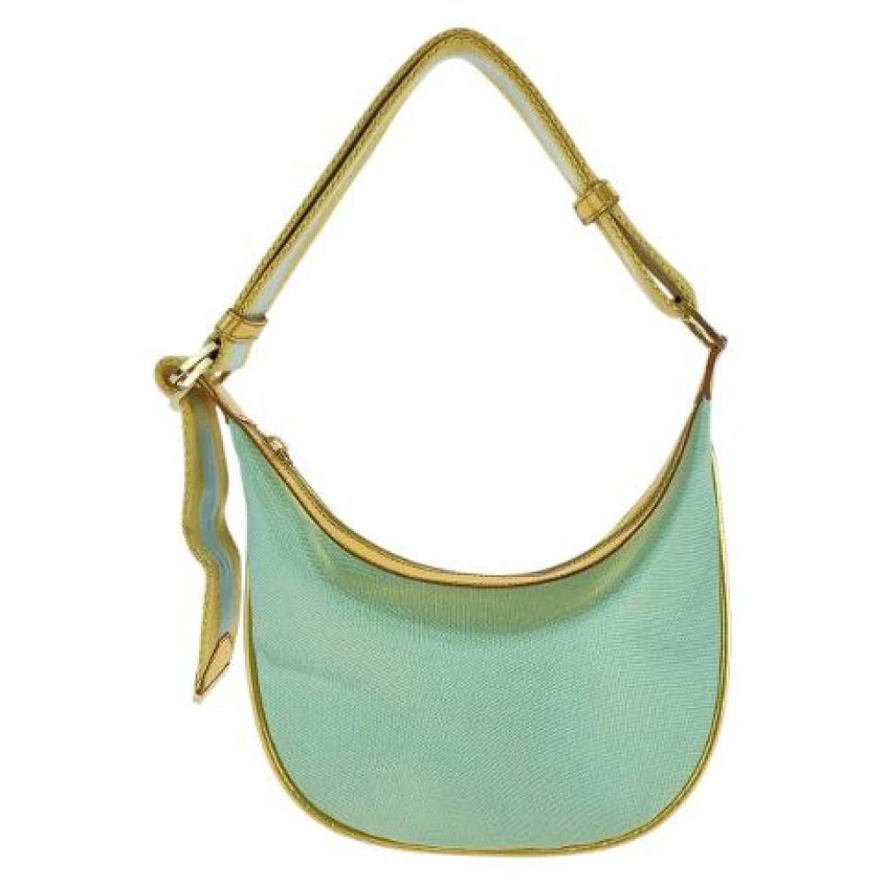 Gucci Vintage Pre-owned Canvas Hobo Bag - Vintage - Dame - Grøn - ONE SIZE - Uld