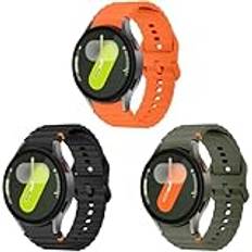 Galaxy Watch 7 armband, 20 mm klockarmband i silikon, sportarmband för Samsung Galaxy Watch 7 40 mm 44 mm/Galaxy Watch 5 Pro 45 mm/Galaxy Watch 6 40 mm 44 mm/Galaxy Watch 6 Classic 43 mm 47 mm/Galaxy