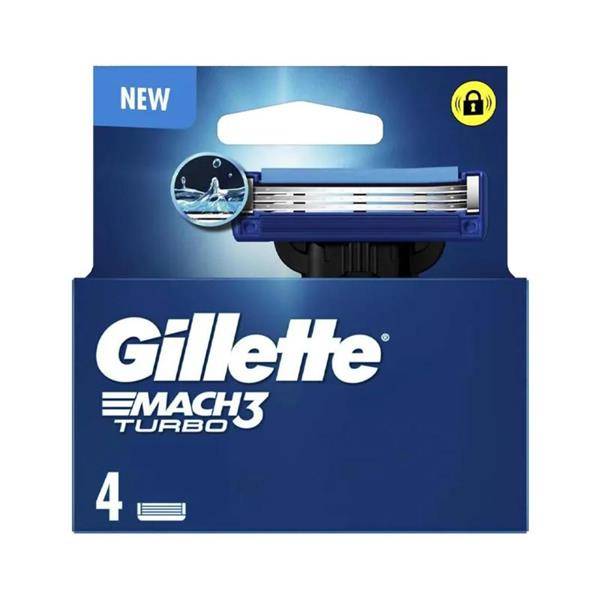 Gillette Lama Mach-3 4 Turbo — Lame rasoio