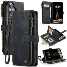 CaseMe Zipper Plånboksfodral iPhone 17 Svart