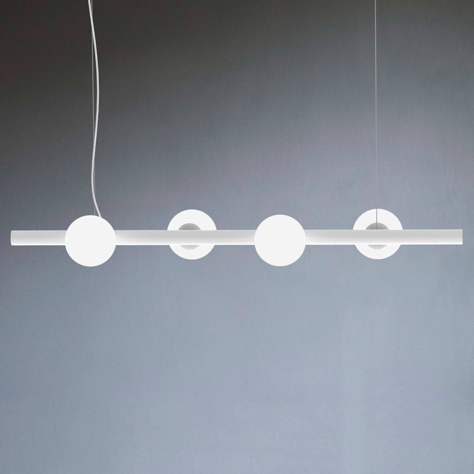 Marchetti Design pendellampa Tin Tin, dimbar, Vitt / opal, Vardagsrum / matsal, Metall, Design, Pendellampa