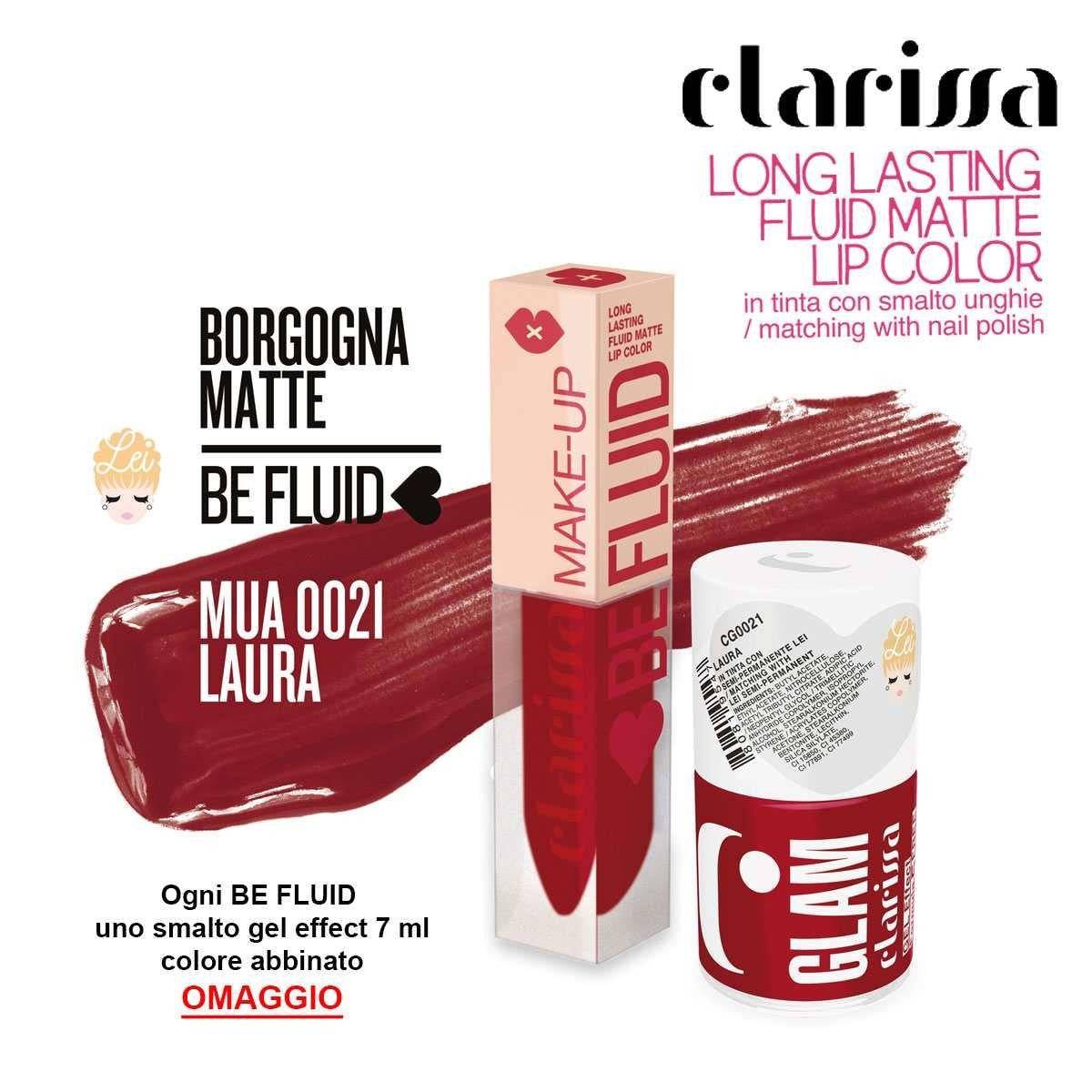 Be fluid läppfärg Laura Bourgogne matt 4 ml