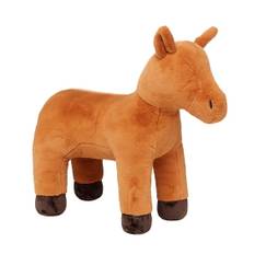 My Hobby Pony, brun, udekoreret krammedyrs-pony, som indbyder til DIY og hobbyarbejde, 37×15×36 cm