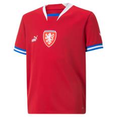 Men's Puma Czech Republic 2024 Home Jersey Youth, Red, Size 5-6Y, Clothing - Chili Pepper - 5-6Y