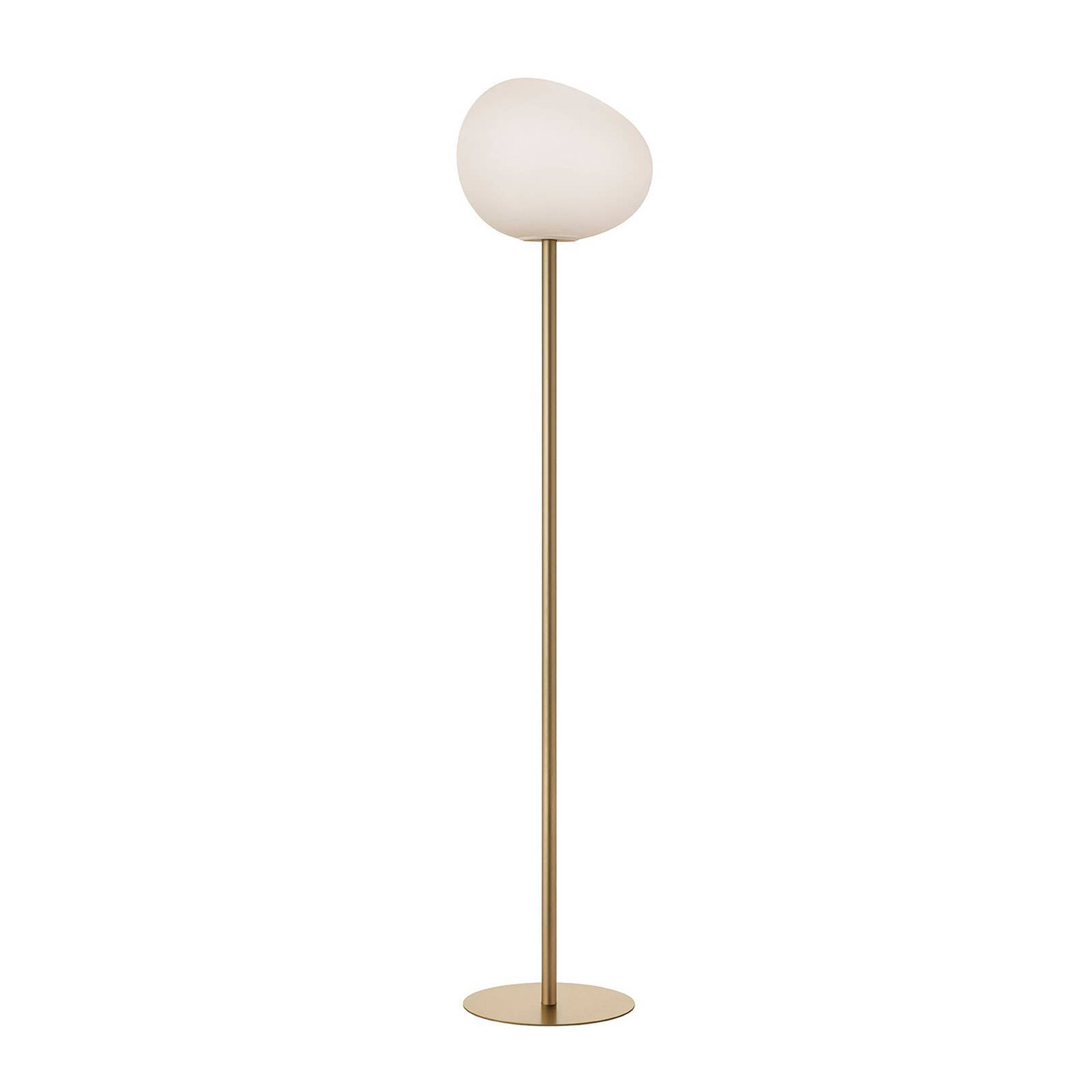 Foscarini Designer gulvlampe Gregg, dæmpbar, Messing/guld, Stue/spisestue, Glas, Design