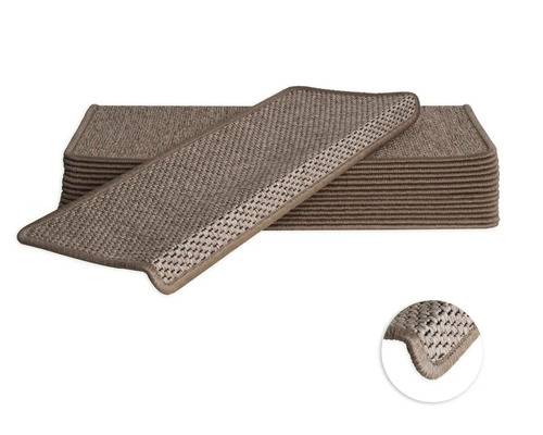 Trappstegsmatta beige kvadratisk 28x65cm 15-pack