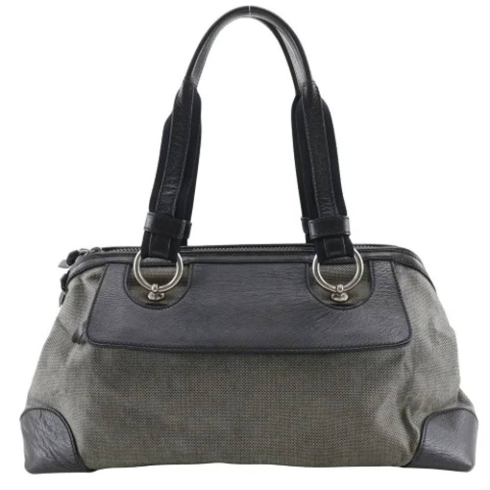 Bottega Veneta Vintage Pre-owned Canvas skuldertasker - Vintage - Dame - Sort - ONE SIZE - Uld
