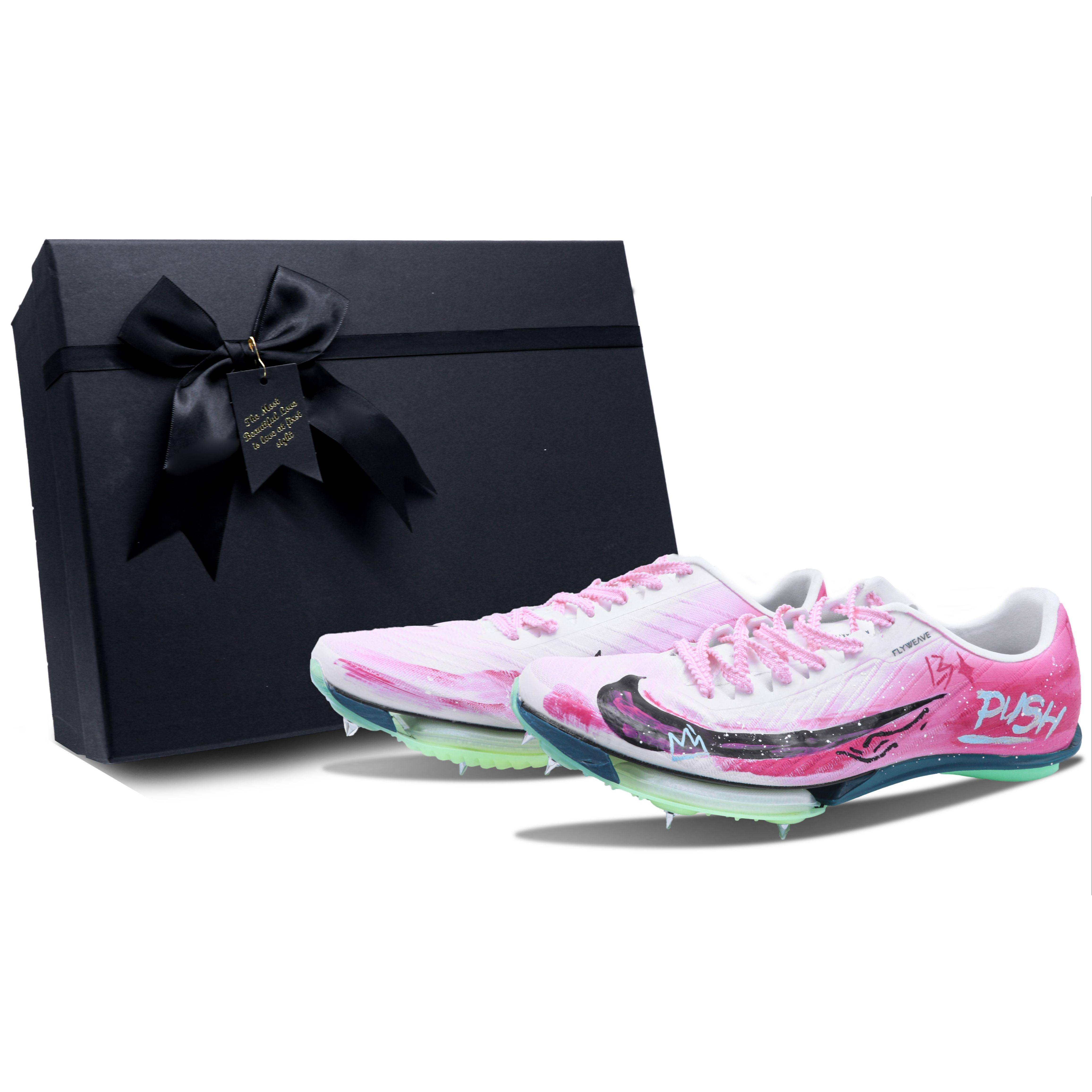 Nike Maxfly 2 Dämpning Halkskydd Slitstark Återstuds Lågskuren Air Zoom Löparskor Herr Rosa FD8395-102(Team147--sbox) cm black
