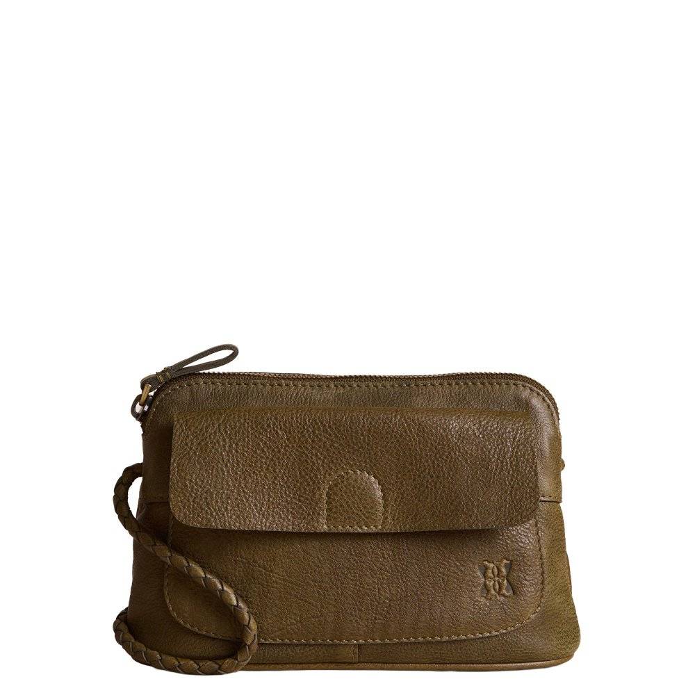 Lakeland Leather Staveley Cross Womens Handbag Colour: Khaki Leather, Size: One Size
