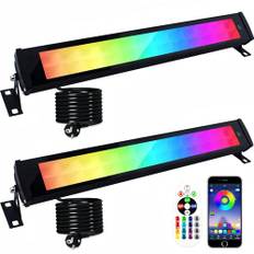 Indmird RGB LED-Strålkastare, 50W Vägglampa Med Fjärrkontroll Och Bluetooth APP, Bar Light Effects IP66 Vattentät Smart Lights För DJ Disco Garden Halloween Stage