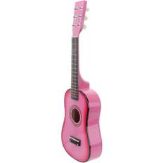 1 st barn nybörjargitarr, klassisk akustisk gitarr, 23 tums gitarr 6 strängar vintage stil gitarr (rosa)