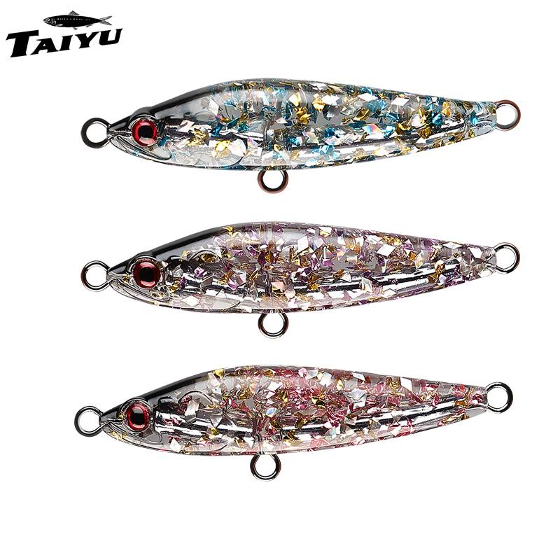 TAIYU Resin Fish Pencil Bait Luya Fake Bait 7cm 17g Hard Bait Laser Reflective Lead Weighted Fish Bait