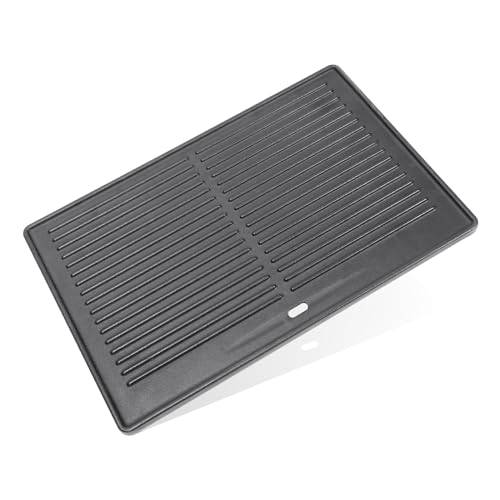 Denmay Grillplatta i gjutjärn 41,5 x 27,5 cm för Tepro Toronto, TAINO Hero XL träkolgrill, Activa Angular, EL Fuego Montreal, EL Fuego Ontario träkolgrill, universell plancha grillplatta