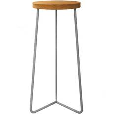Grythyttan Stålmöbler - Pall V1 63 Cm Obehandlad / Varmförzinkat Stål - Teak
