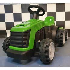 Cars4Kids Eltraktor med Släpvagn - Grön