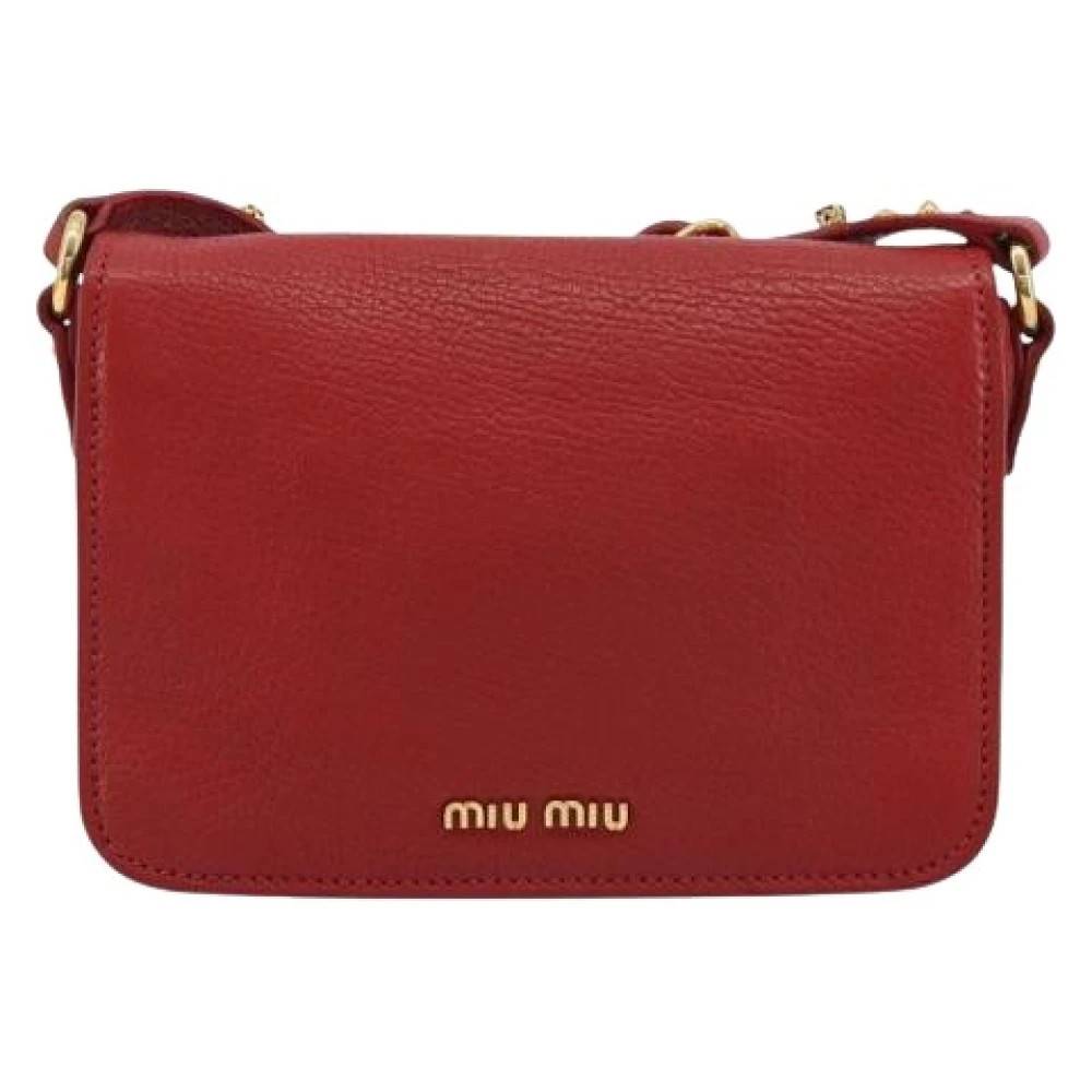 Miu Miu Pre-owned Pre-owned Læder Crossbody Taske - Vintage - Dame - Rød - ONE SIZE - Læder