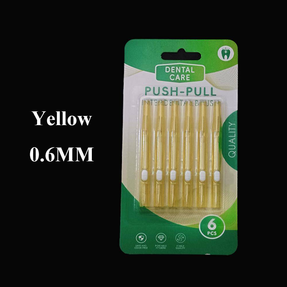 6Pcs Interdental Brushes 0.6-1.2Mm Braces Brush Dental Tooth Pick Oral Hygiene Teeth Cleaning Tool