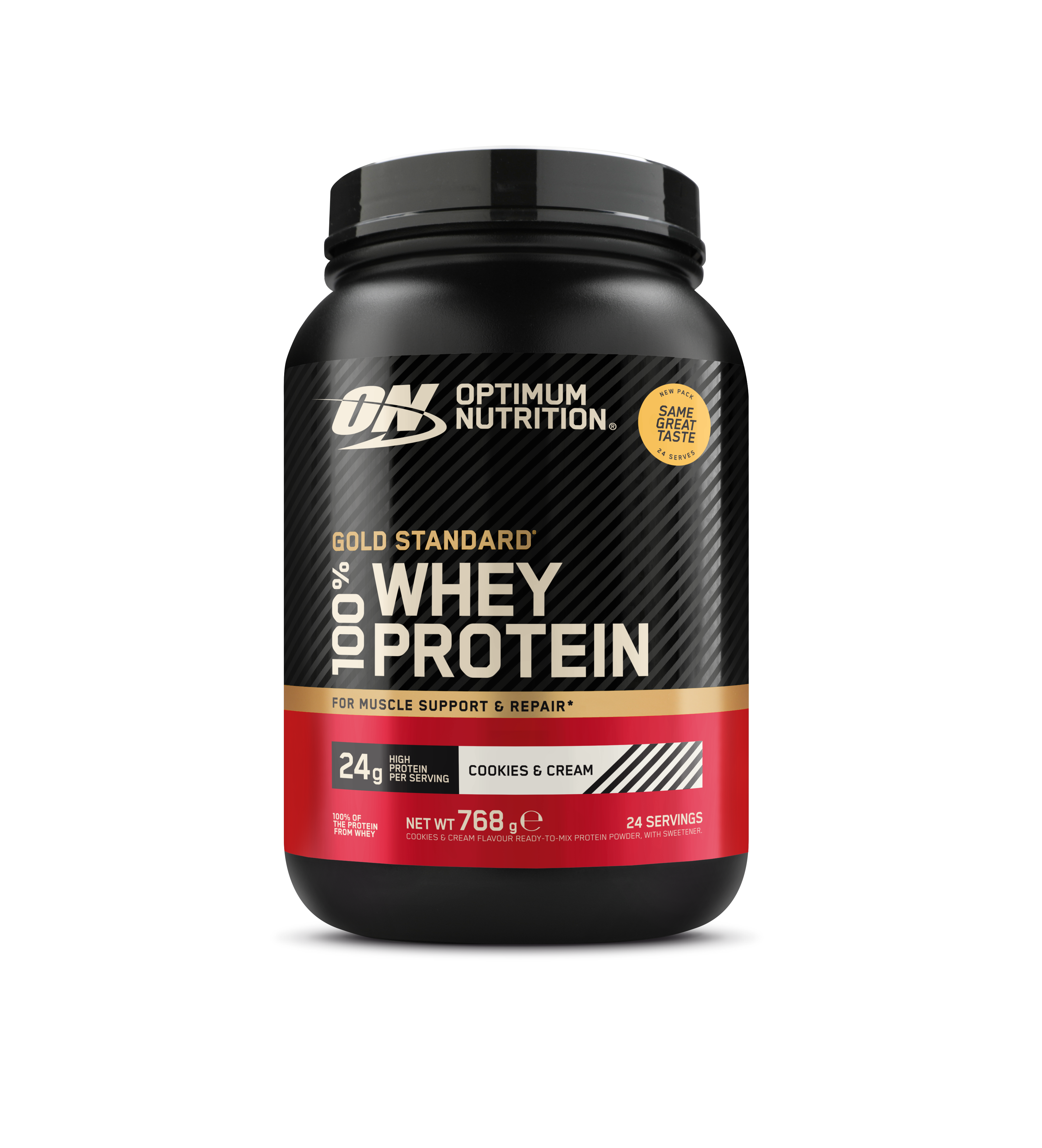 Optimum Nutrition Gold Standard 100% Whey - Cookies & Cream (768g) - Proteinpulver