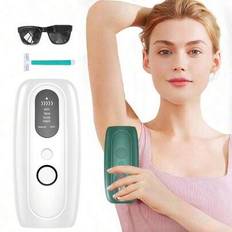 Laser hårborttagning IPL Epilator Deivce 999999 Blixtar Epilatorer Hår Rmover Machine Kvinnor Rakning Hemma Använd smärtfri kroppsrakapparat - Vitt (En-Storlek)