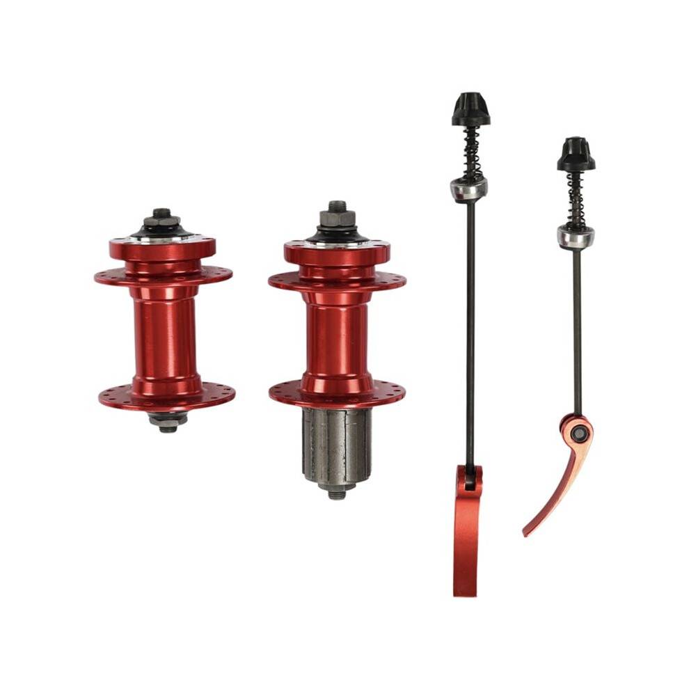 32-Hole Set of Card-Type Disc Brakes Huagu Mountain Bike Huagu Brakes Disc Brake Bicycle Hubs, Red