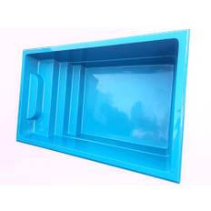 Glasfiberpool Carat 7,50 x 3,70 x 1,55 m (Anpassningsbar) Utan Pooltak Mr silence 9 kW