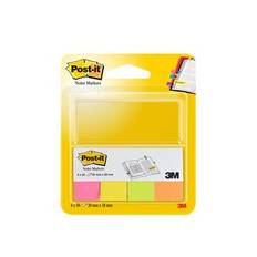 Märflik Post-it Notes rosa, gul, grön, orange 20x38mm