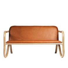 Made by choice - Kolho two-seater, Natural cognac leather - Soffor - Matthew Day Jackson - Brun,Träfärgad