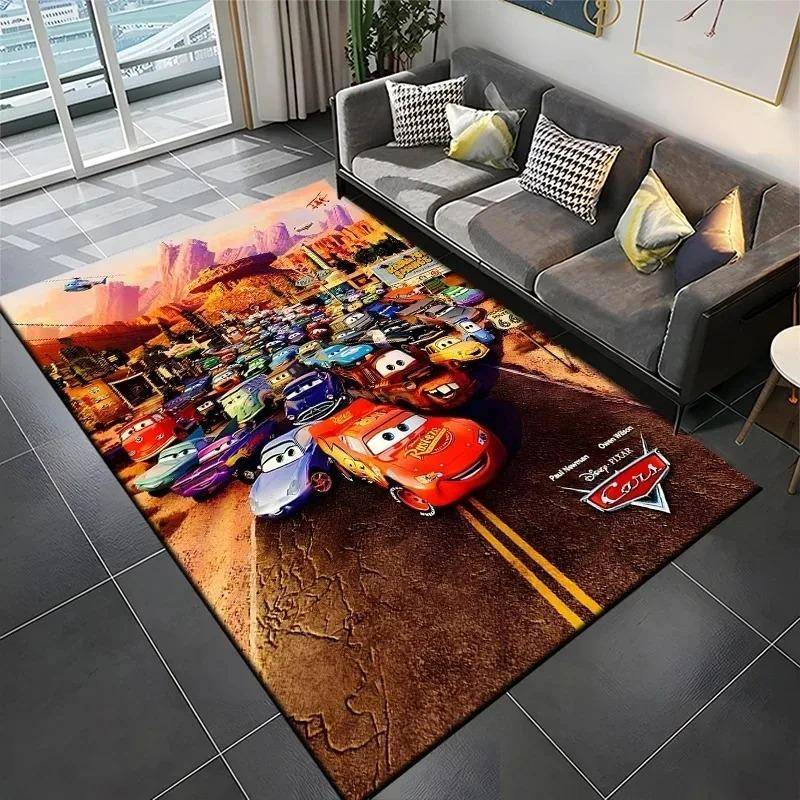 Disney Blixten McQueen Bil Tryck Matta Barn Vardagsrum Spel Halkfri Mjuk Entré Golvmatta Sovrum Heminredning Matta 80x120cm