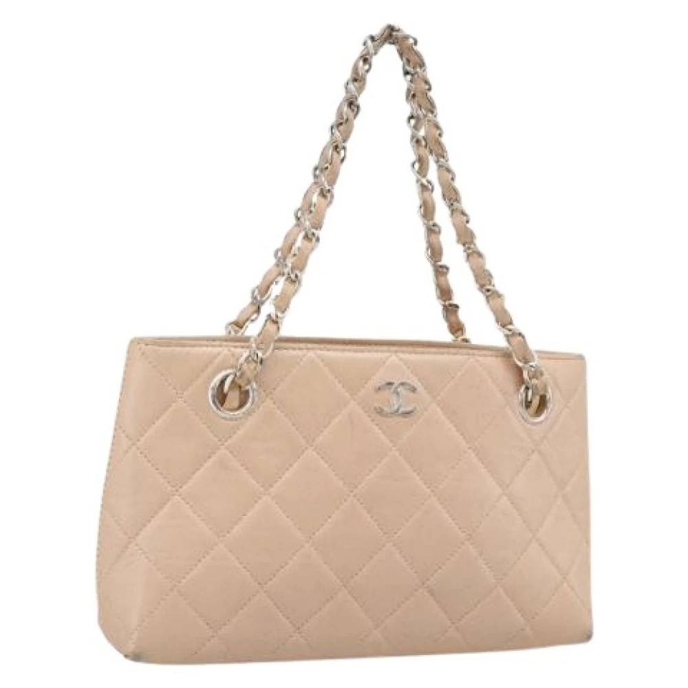 Chanel Vintage Pre-owned Laeder chanel-tasker - Vintage - Dame - Beige - ONE SIZE -