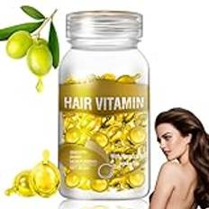 Hair Vitamin Serum Capsule | Hair Vitamin Oil | Vitamin E-olja | Solskydd hår rik på fuktgivande ingredienser lämplig för hårreparation efter färgning eller permanent (D)