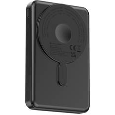 Urban Vitamin Delano 5in1 10.000mah 20WPD magnetisk powerbank med logotyp, Företagsgåvor - svart