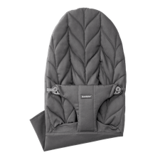 BabyBjörn - Extra Tygsits till Babysitter Bliss - Antracitgrå / Vävd, Bladmönstrad quilt