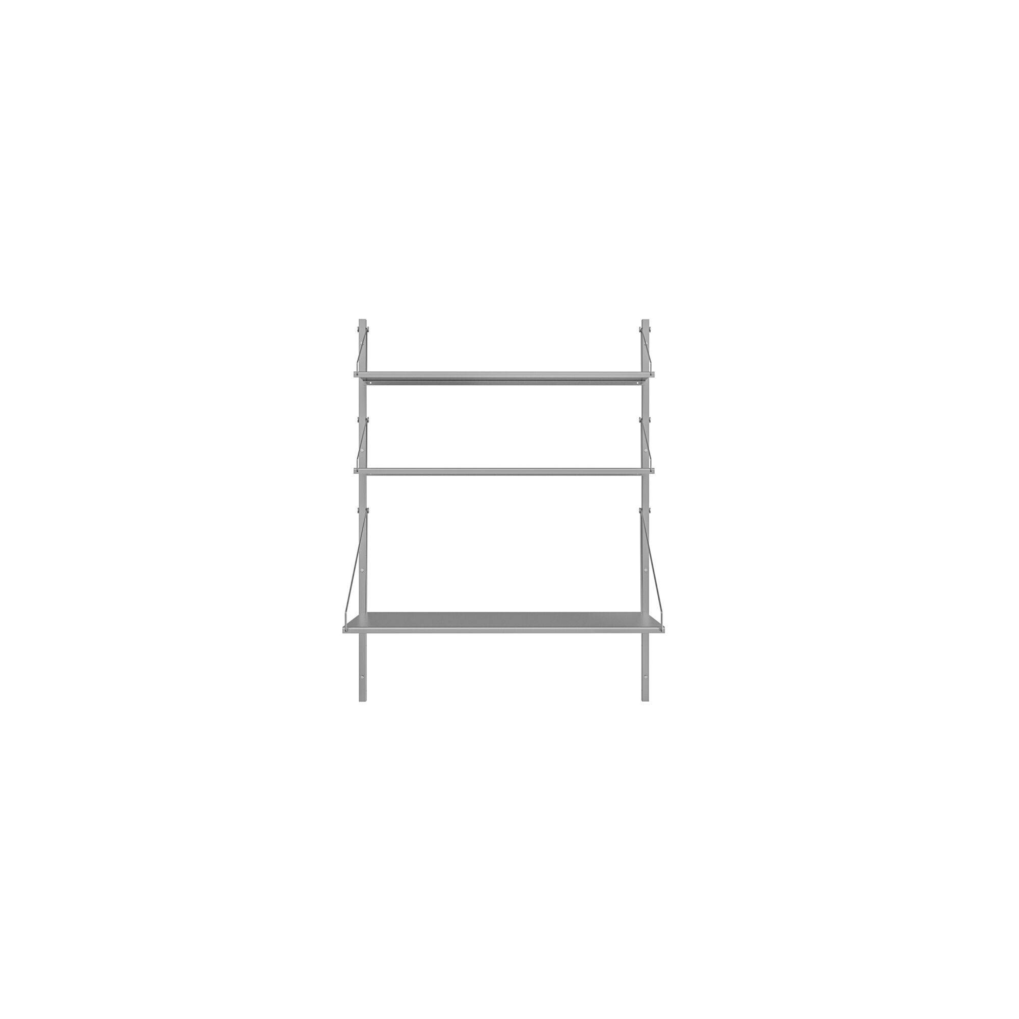Hylla för Biblioteksskrivbord, Hyllenhet 108,4x80 Rostfritt Stål - Rostfritt stål