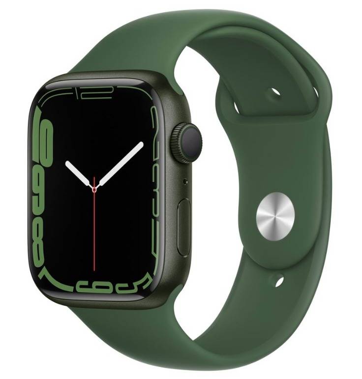 Apple Watch Series 7 GPS 45mm Green Aluminium Case with Clover Sport Band