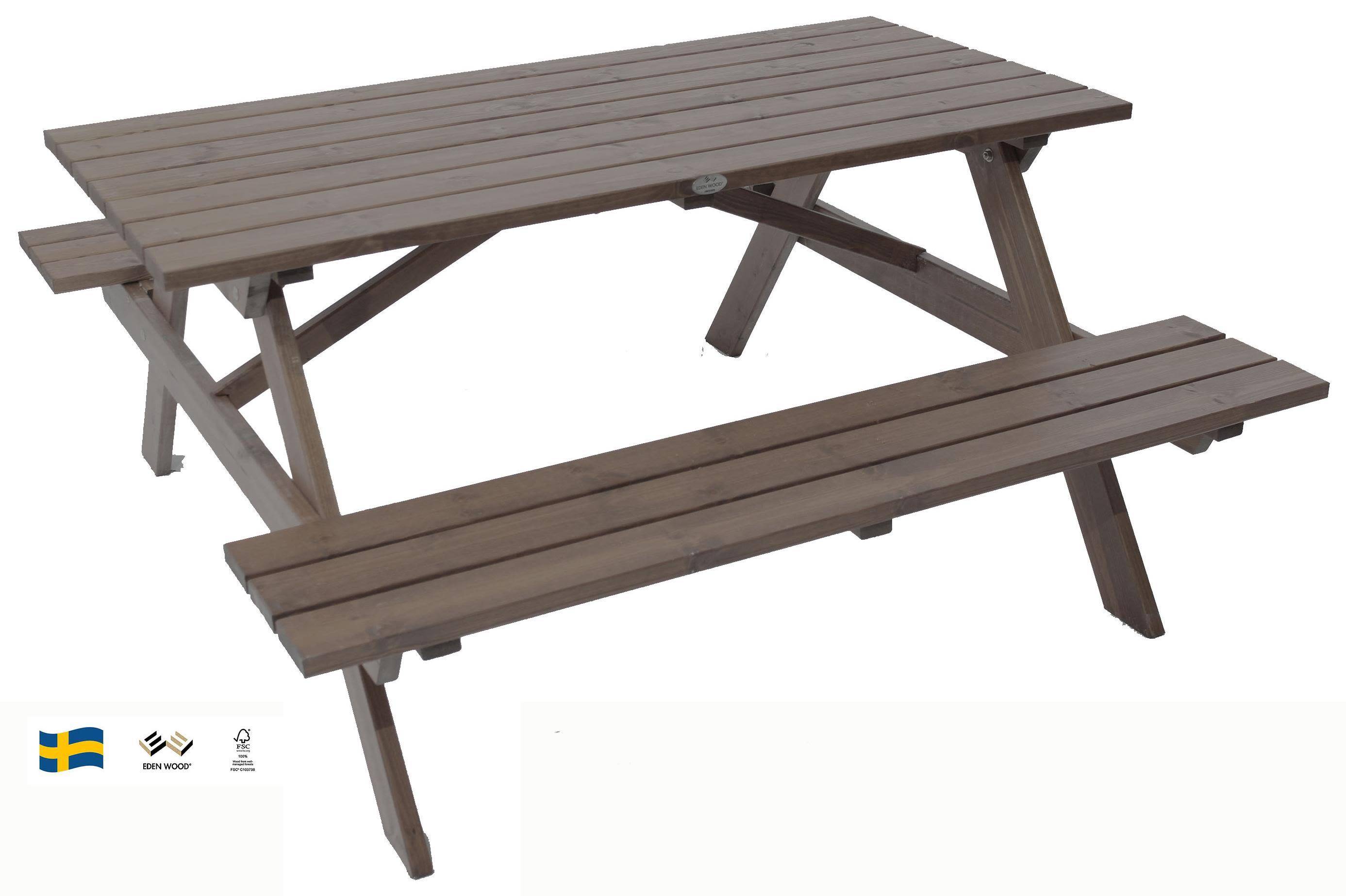 Eden Wood Picnic EW 0905 -7 Picknickbord 150 cm Trä