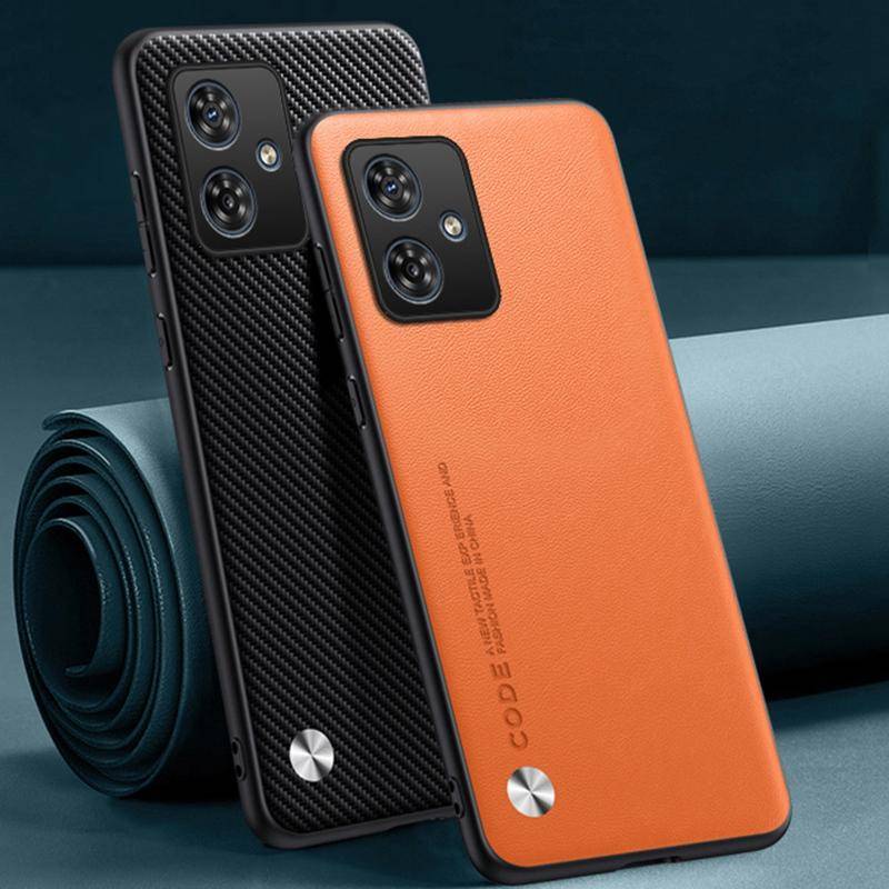 Lyxigt PU-läderfodral För Motorola G54 G84 Baksida Matt Silikon Stötsäkert Skydd Telefonfodral För Motorola Moto G54 5G