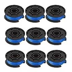 QOXEZY 9Pcs Strimmer Spool and Line for RLT1830H13 RLT1825LI RAC125 Grass Trimmer String Trimmers, Automatic Food Coil Replacement Trimmer Refills