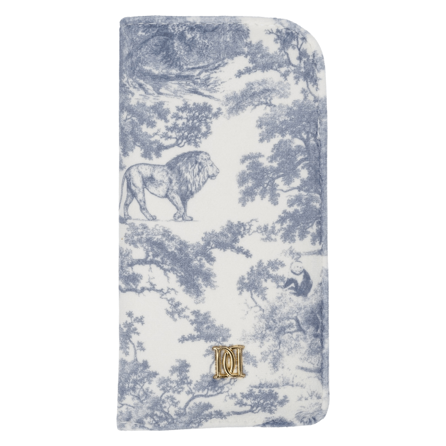 DARK Velvet Eyewear Case Counry Blue Savannah Pattern