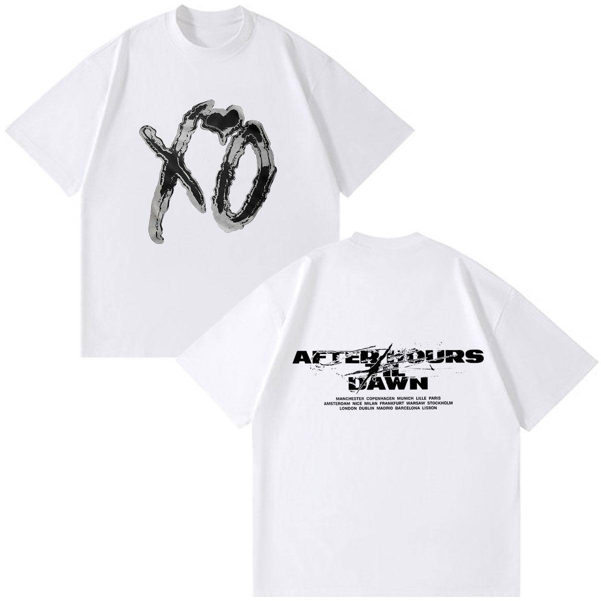 The Weeknd After Hours Til Dawn 2026 Tour Tryckt Skjorta Unisex Unisex Hiphop T-shirt Sommar Kortärmad Gotisk Punk T-shirts Toppar cm red