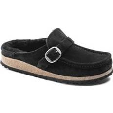 Birkenstock Buckley Shearling Suede Leather - Sandaler Black 38 - Narrow fit