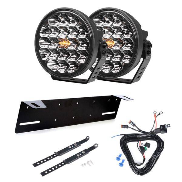 Extraljus PURELUX 770 DRL - Rund / 18 cm / 130W, 2 st - Komplett paket