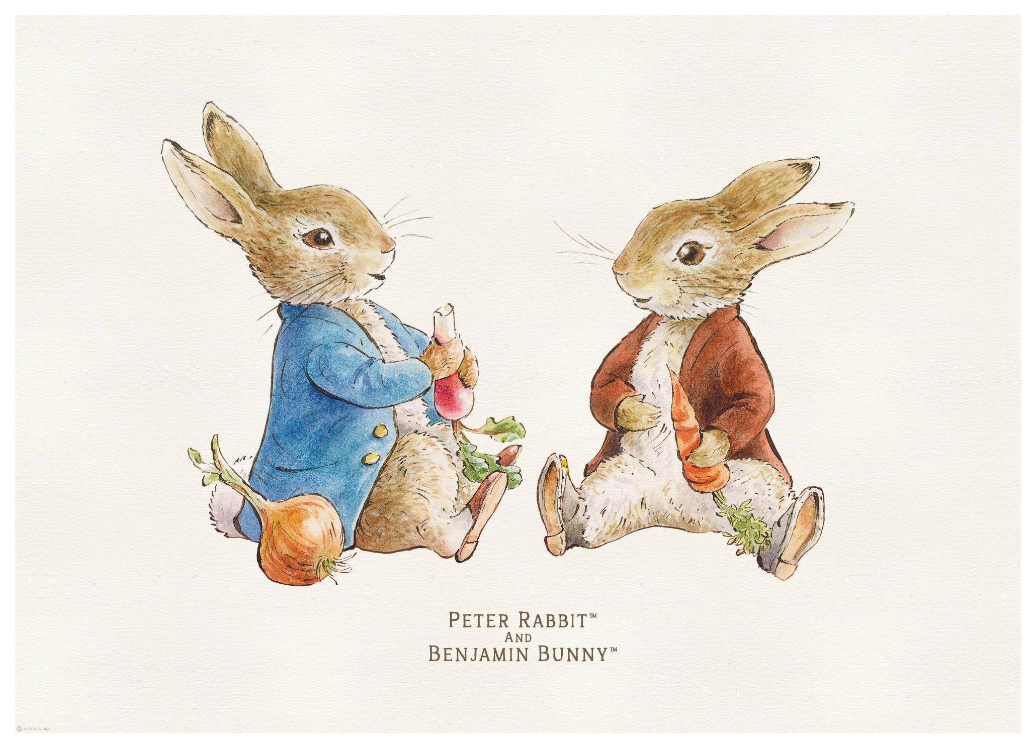 Peter Rabbit and Benjamin Bunny Poster (21x30 cm)