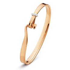 Georg Jensen Torun armring 204, 18 kt. r�dguld og hvidguld med diamant pav�