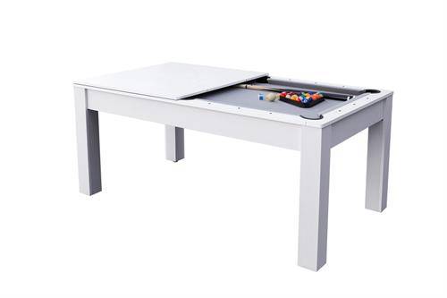 Stanlord Poolbord/bordtennisbord/spisebord White 6 fods Sanremo Dinning.