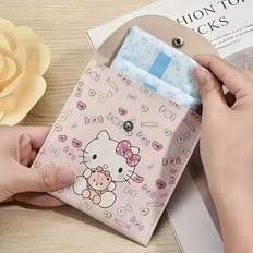 Sanrio 1 Hello Kitty Ladies' Sanitary Napkin Storage Bag, Waterproof Makeup Bag, Multi-Functional Storage Bag, Essential For College In Autumn, Essent - Multicolor - 1 Piece Of Kt Cat Sticker,Bow KT Cat,1 Piece Of Multi-head Kt Cat,1 Piece Of Candy Kt Cat