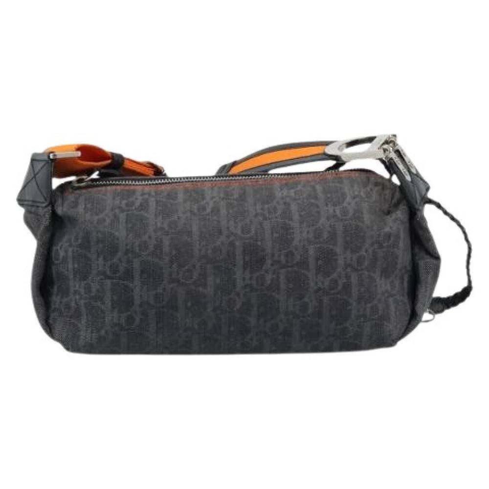 Dior Vintage Pre-owned Canvas skuldertasker - Vintage - Dame - Grå - ONE SIZE - Uld