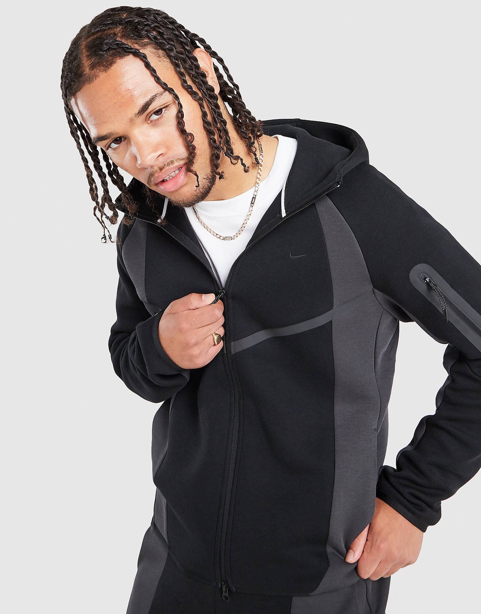 Nike Tech Fleece Full Zip Hoodie, Sort